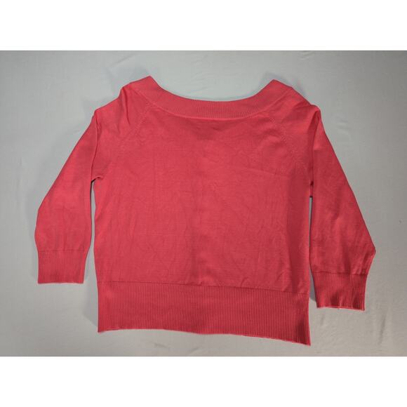 INC Petite Womens M Silk Blend Cardigan Sweater Coral Rhinestone Buttons - Picture 14 of 15
